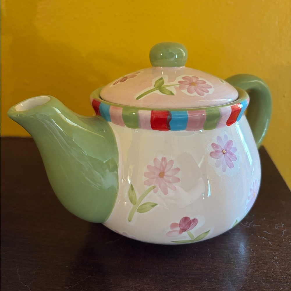 Cottagecore Floral Ceramic Teapot